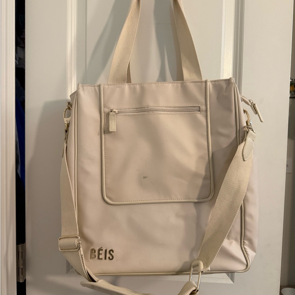 BEIS Light Cream Vertical Tote - Picture 2 of 6